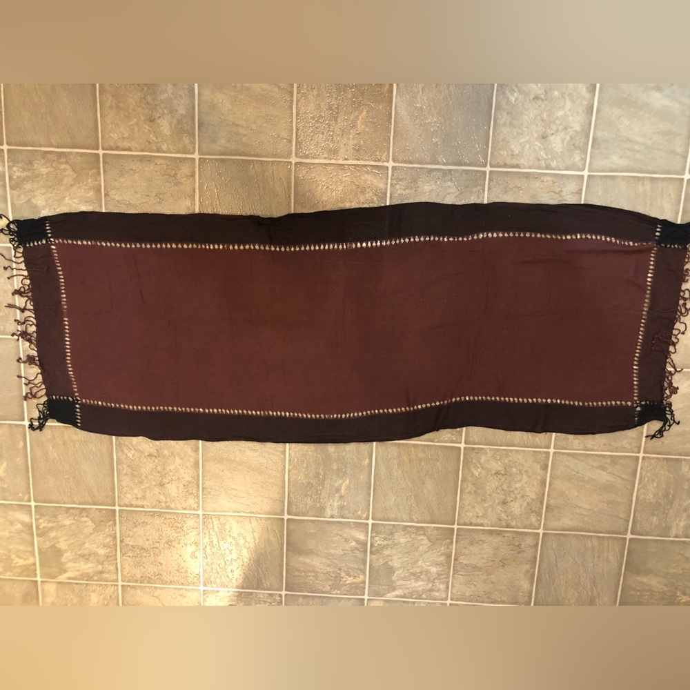 Brown and Black Large Scarf